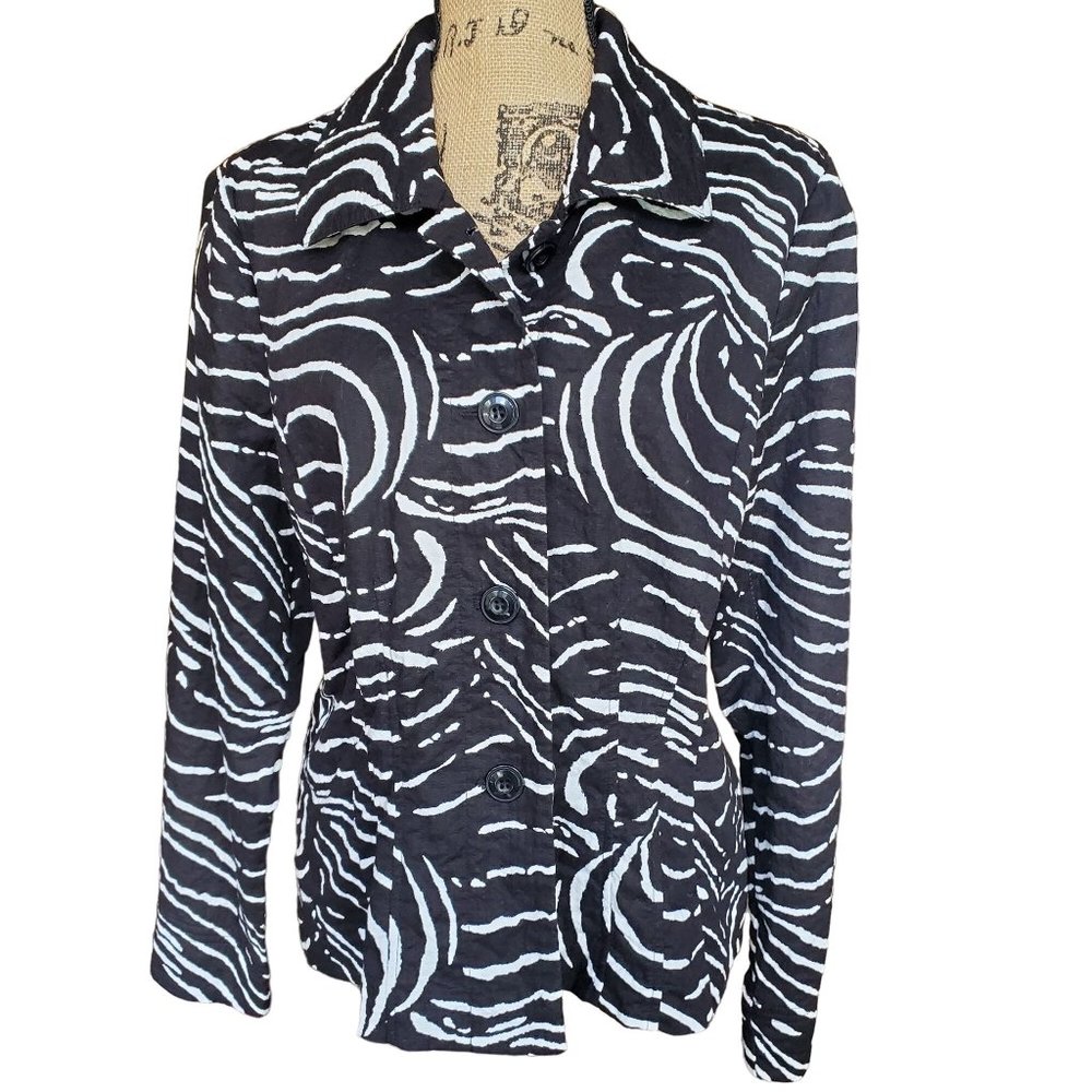 Requirements Zebra Striped Jacket Womens Large